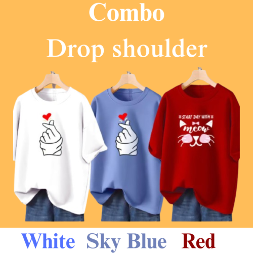 3 Pcs Drop shoulder