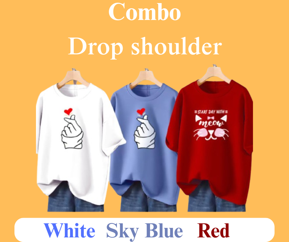 3 Pcs Drop shoulder