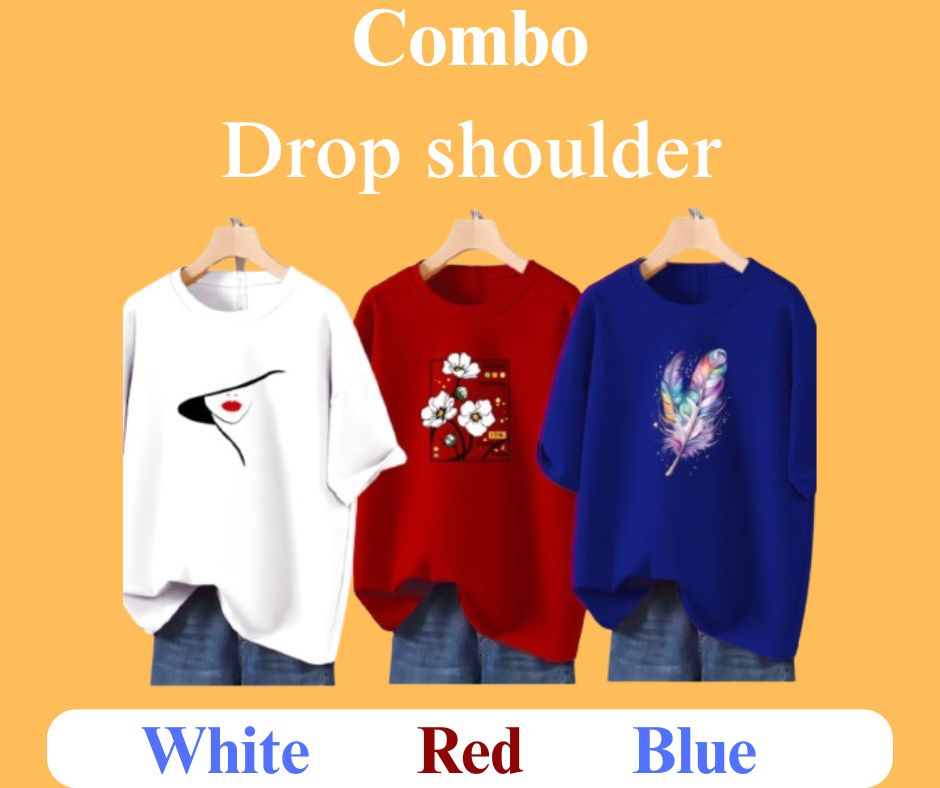 3 Pcs Drop shoulder