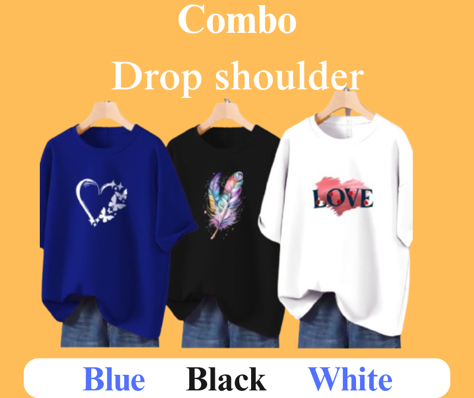 3 Pcs Drop shoulder